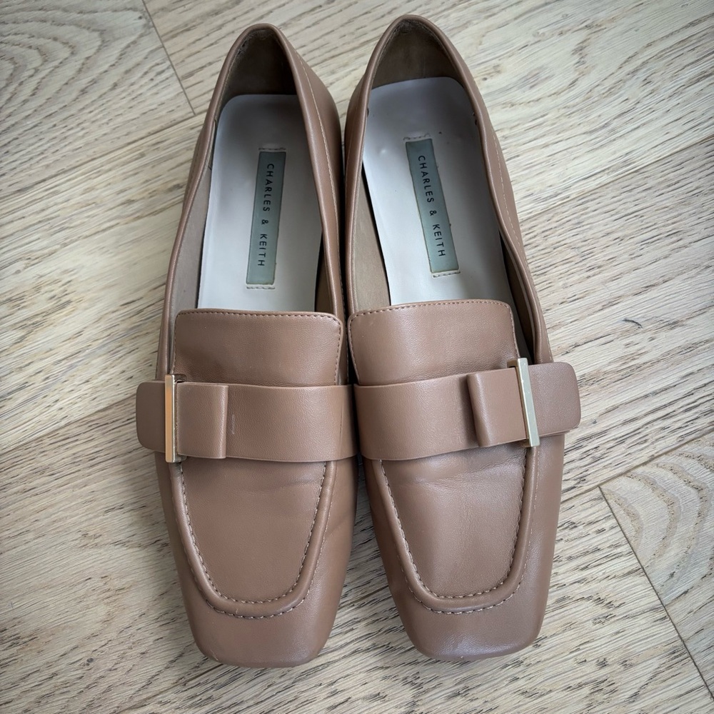 Charles & Keith Beige Loafers for Women